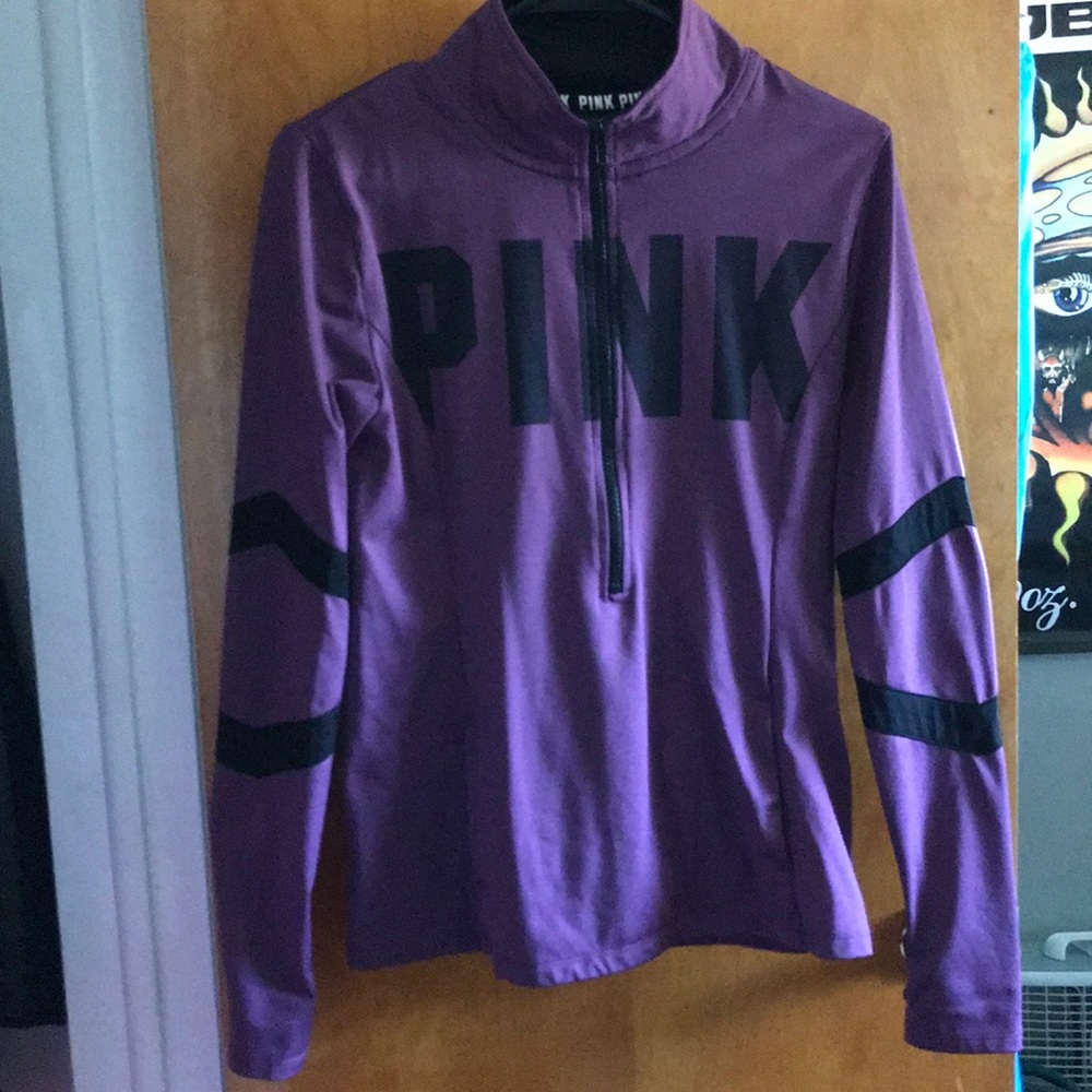 Pink athletic sweater